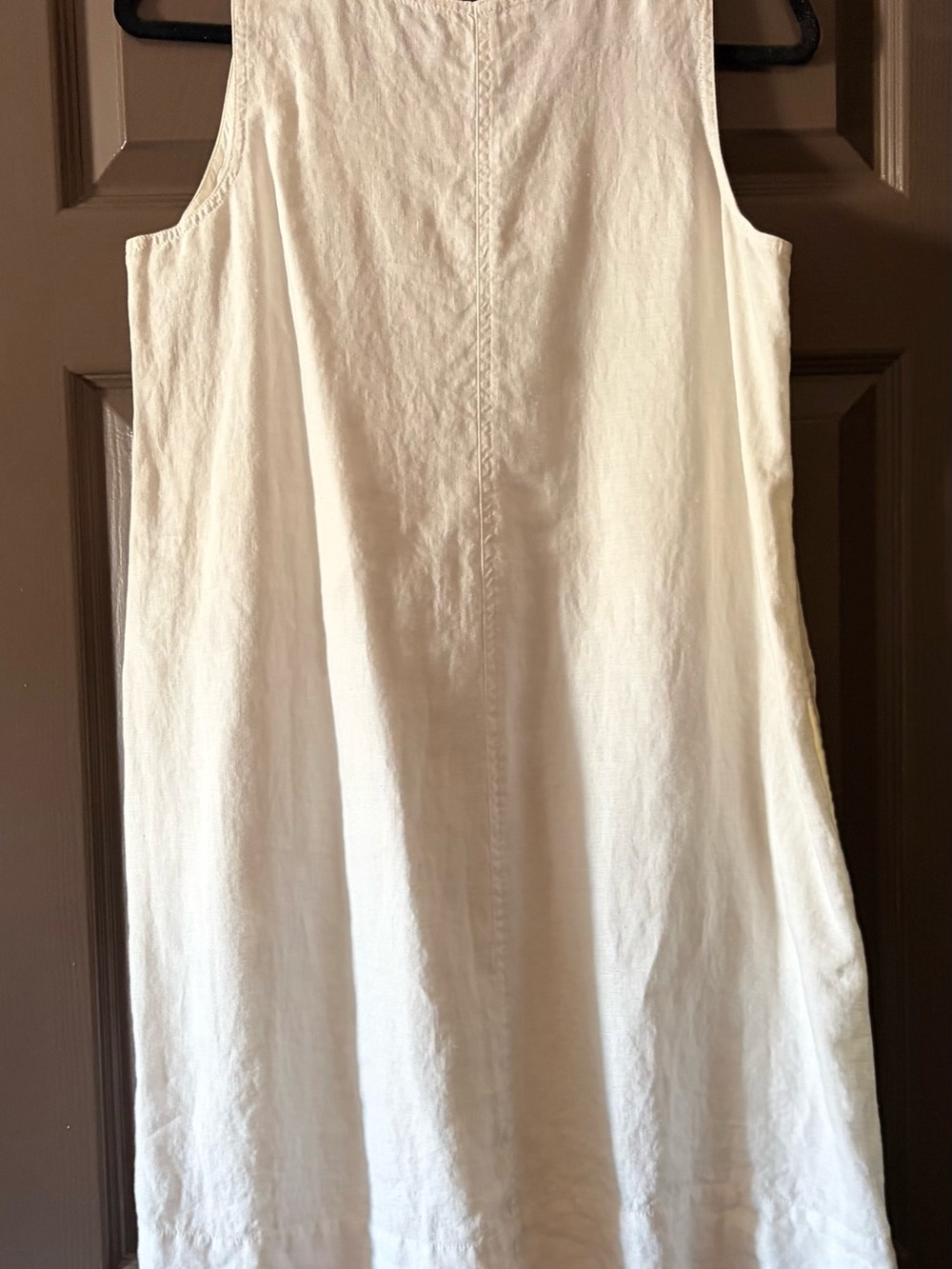 J. Jill White Sleeveless Linen Shift Dress - Picture 2 of 4